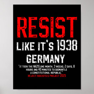 Resistera på samma sätt som 1938 års Tysklanda för Poster