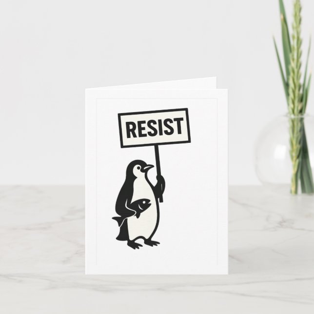 Resistera penguin Activism Graphic 1 Kort (Framsida)
