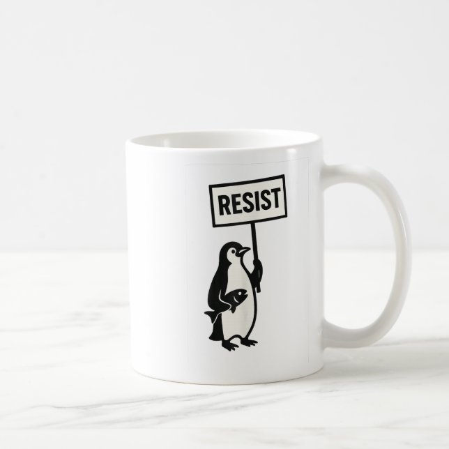 Resistera penguin Activism Graphic Kaffemugg (Höger)