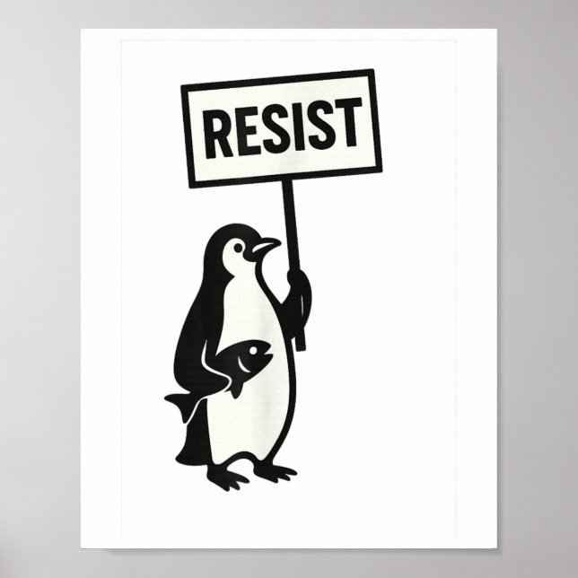 Resistera penguin Activism Graphic Poster (Framsidan)