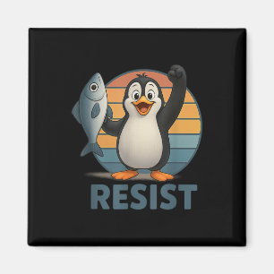 Resistera Penguin Activism Penguins protesterande  Magnet