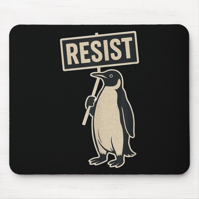 Resistera Penguin-protesten mot Tariffs Funny Grap Musmatta (Framsidan)