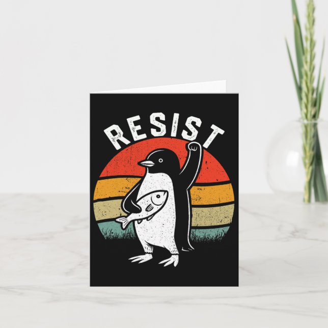 Resistera penguin Retro Resistc Graphic Kort (Framsida)