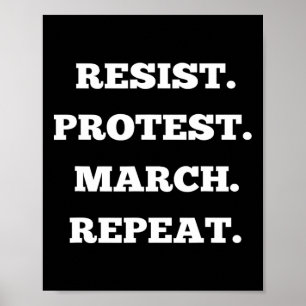 Resistera protestmarsrepetering poster