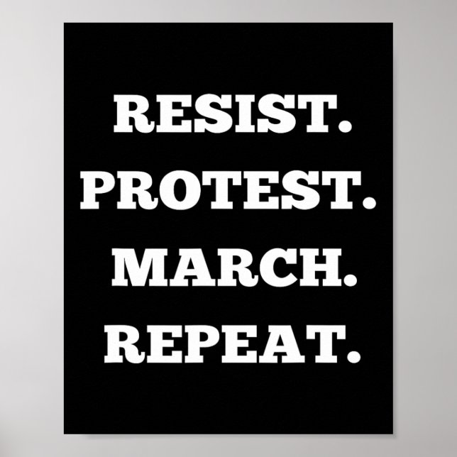 Resistera protestmarsrepetering poster (Framsidan)
