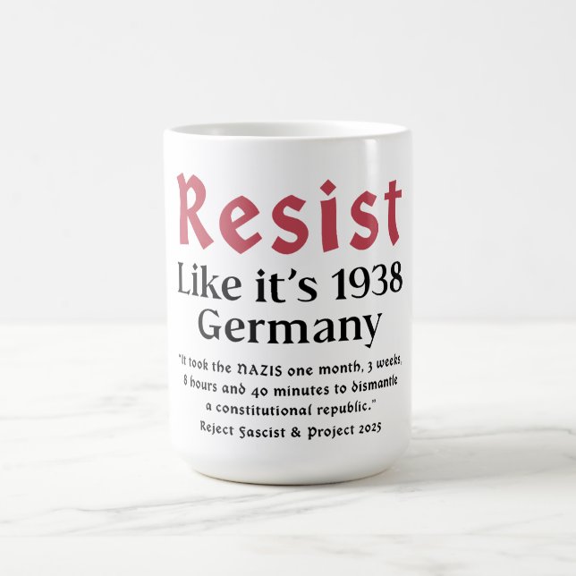 Resistera som 1938 Tyskland Kaffemugg (Center)