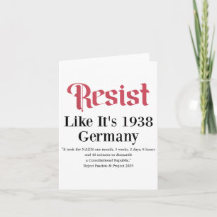 Resistera som 1938 Tyskland Kort