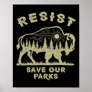 Resistera Spara vår Parker Alt USA Nationell Parke Poster