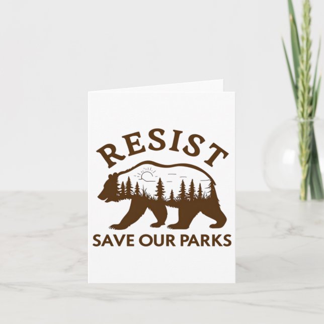 Resistera Spara vår Parker Bear Sticker Kort (Framsida)