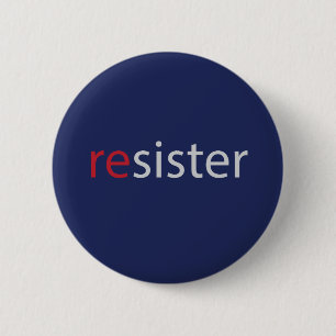 Resisterkvinna slogan för protest för marsch knapp