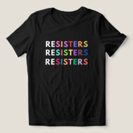 RESISTERS Anti-auktoritära regnbåge T-Shirt