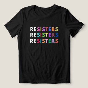 RESISTERS Anti-auktoritära regnbåge T-Shirt