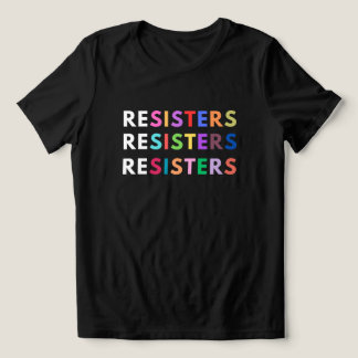 RESISTERS Anti-auktoritära regnbåge T-Shirt