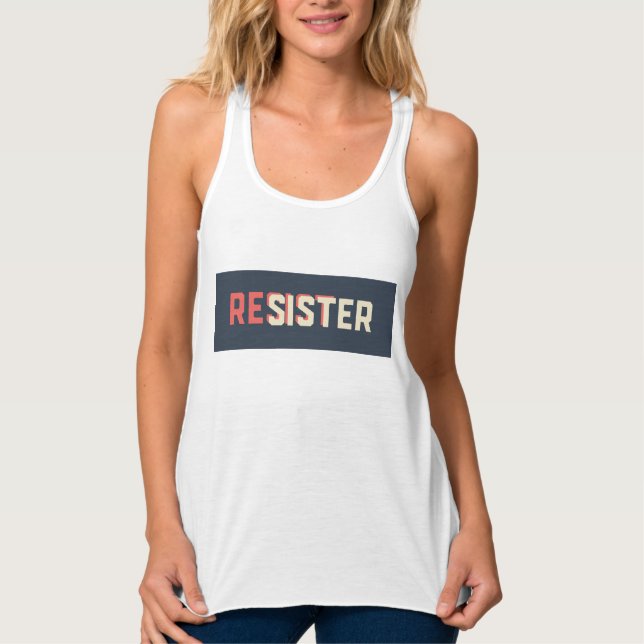Resistersystertank Linne Med Racerback (Framsida)