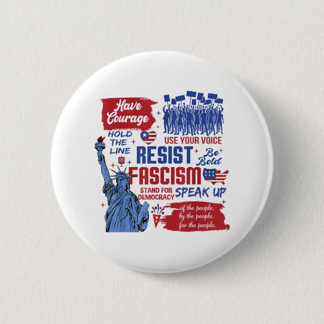 ResistFascism Liberal Activist Anti-trump 4:e av Knapp (Framsida)