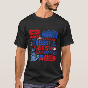 ResistFascism Liberal Activist Frihetsgudinnan T Shirt