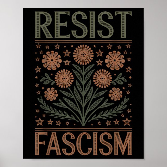 ResistFascism Protest Trump Trump Anti Trump _3 Poster (Framsidan)