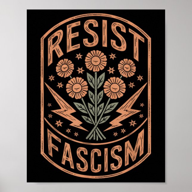 ResistFascism Protest Trump Trump Anti Trump _5 Poster (Framsidan)