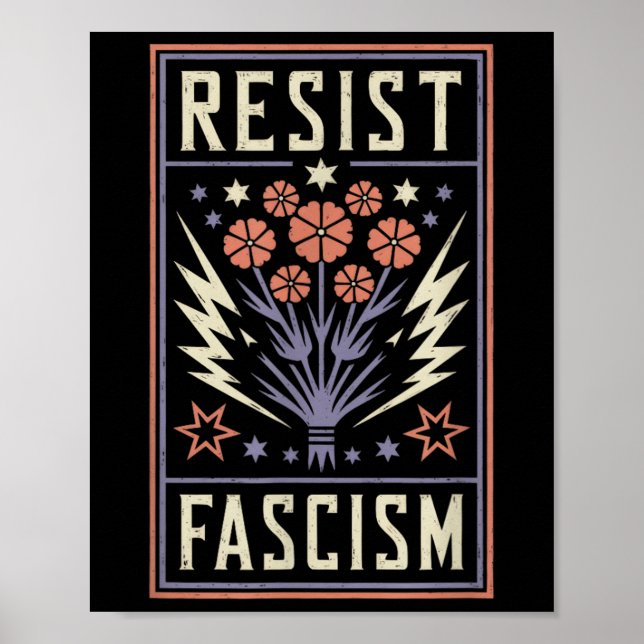 ResistFascism Protest Trump Trump Anti Trump _6 Poster (Framsidan)