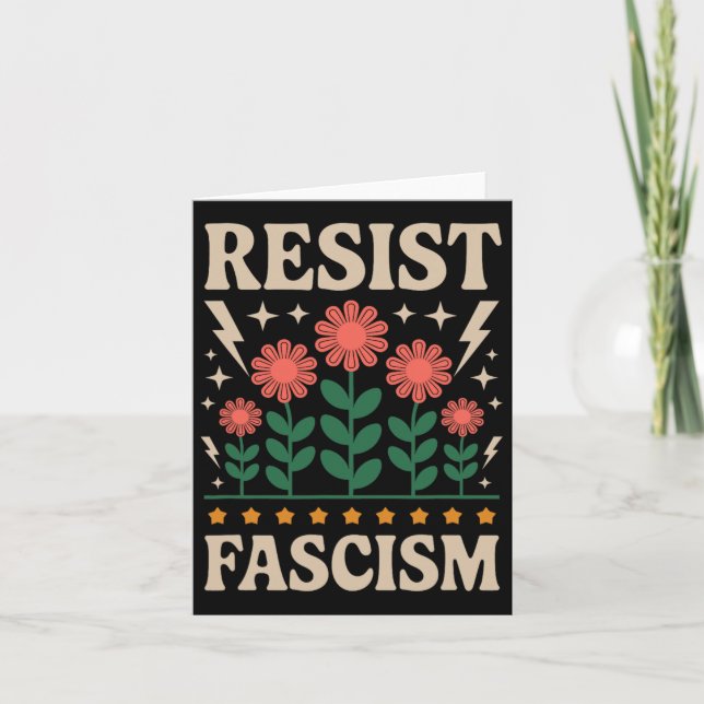 ResistFascism Protest Trump Trump Anti Trump Kort (Framsida)