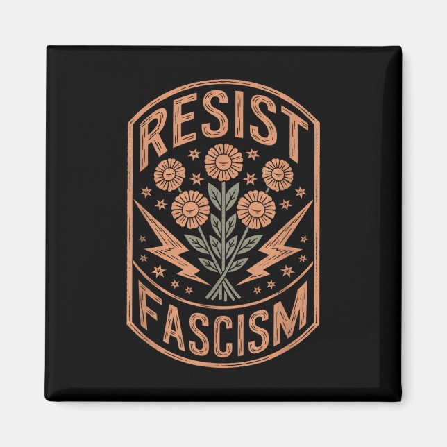 ResistFascism Protest Trump Trump Anti Trump Magnet (Framsidan)