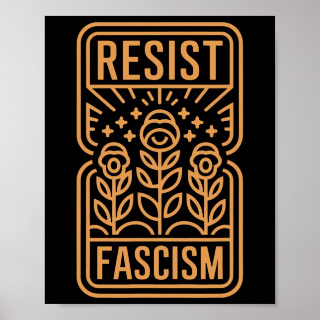 ResistFascism Protest Trump Trump Anti Trump Poster (Framsidan)