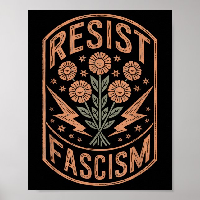ResistFascism Protest Trump Trump Anti Trump Poster (Framsidan)