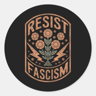 ResistFascism Protest Trump Trump Anti Trump Runt Klistermärke