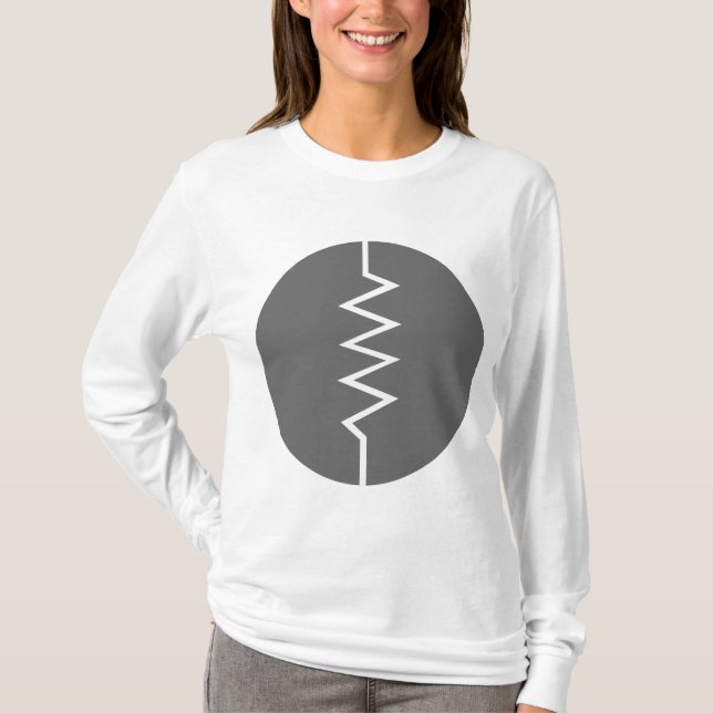Resistor Symbol - cirklad Tee Shirt (Framsida)