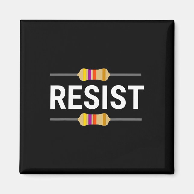 Resistster Resistor Funny Electrical Ingenjör Magnet (Framsidan)