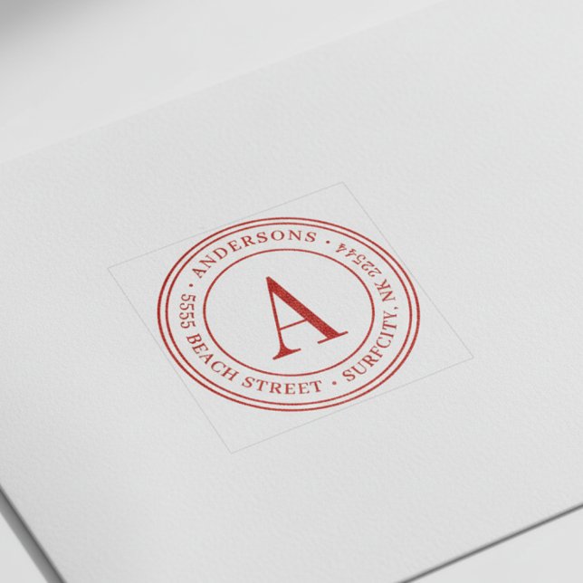 (RESIZED) Elegant Monogram Returadress Self-bläck Självfärgande Stämpel (Skapare uppladdad)