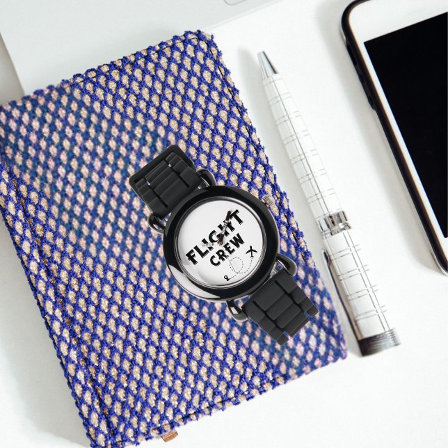 Reskapa Flygbesättning Svart Flygplan Wanderlust  Armbandsur (Skapare uppladdad)