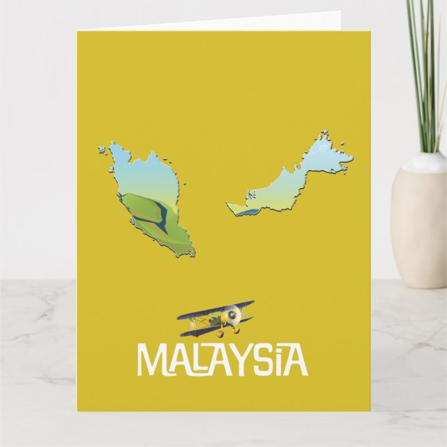 Reskarta över Malaysia Kort (Framsida)