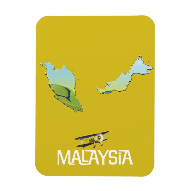 Reskarta över Malaysia Magnet (Vertikal)