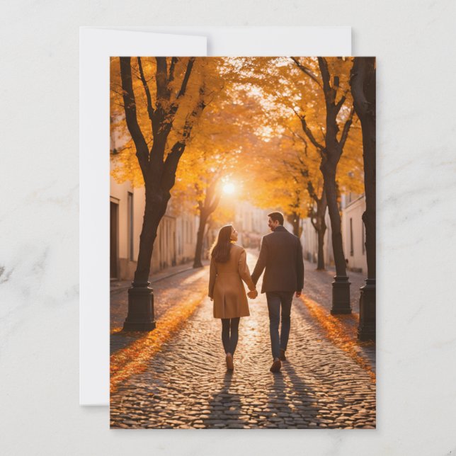 resmål bröllop spara datumet inbjudningar (Framsida)