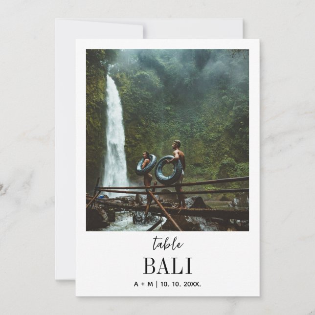 Resmål Foto Elegant Modern Bröllop Inbjudningar (Framsida)