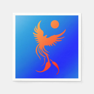 Resningen Phoenix flammar in servetter