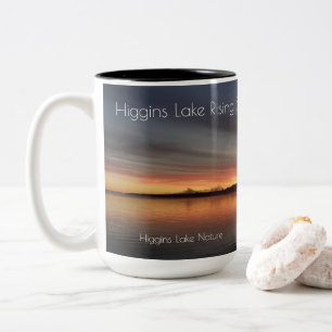 Resningsol på Higgins sjön, Michigan Två-Tonad Mugg