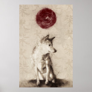 Resningsol Shiba Inu Poster