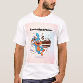 Resolution Breaker – Funny New Year Cartoon T Shirt