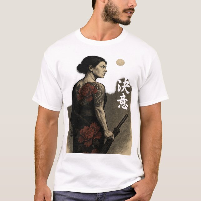 “Resolve Beneath the Moon – Gekka no Ketsui” T Shirt (Framsida)