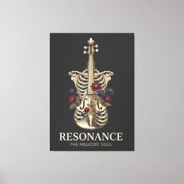 Resonans - Anatomisk fiol revbenssjälsmusik Canvastryck