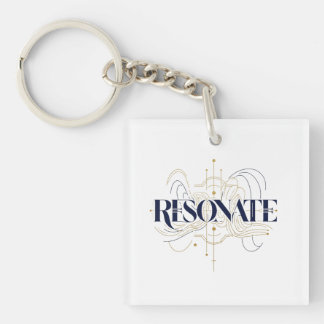 Resonate Abstrakt Linje Konst Akryl Nyckelring