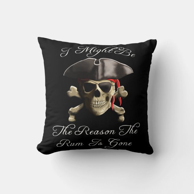 Resonera rommen är den borta piratskallen kudde (Framsida)