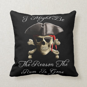 Resonera rommen är den borta piratskallen kudde