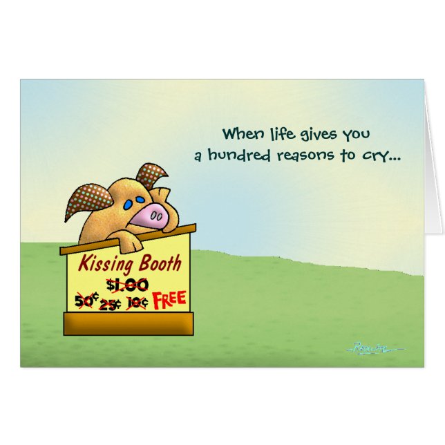 Resonerar för att le hälsningskort (Framsidan Horizontal)