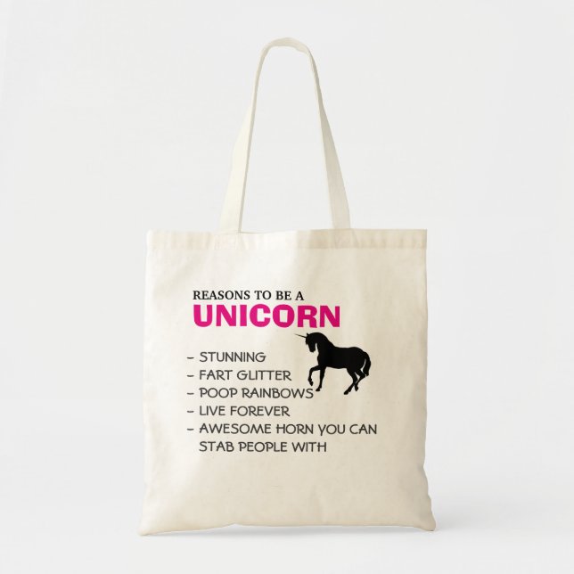 Resonerar för att vara en unicorn tygkasse (Framsidan)