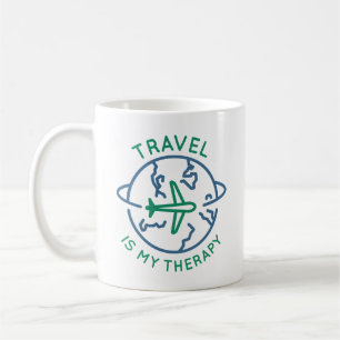 Resor är min terapi kaffemugg