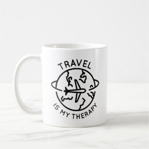 Resor är min terapi kaffemugg