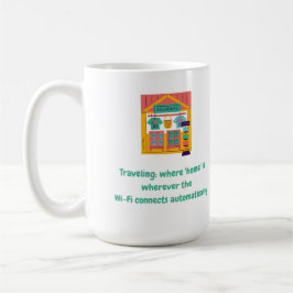 Resor: där 'home' är var Wi-Fi-länken än finns Kaffemugg